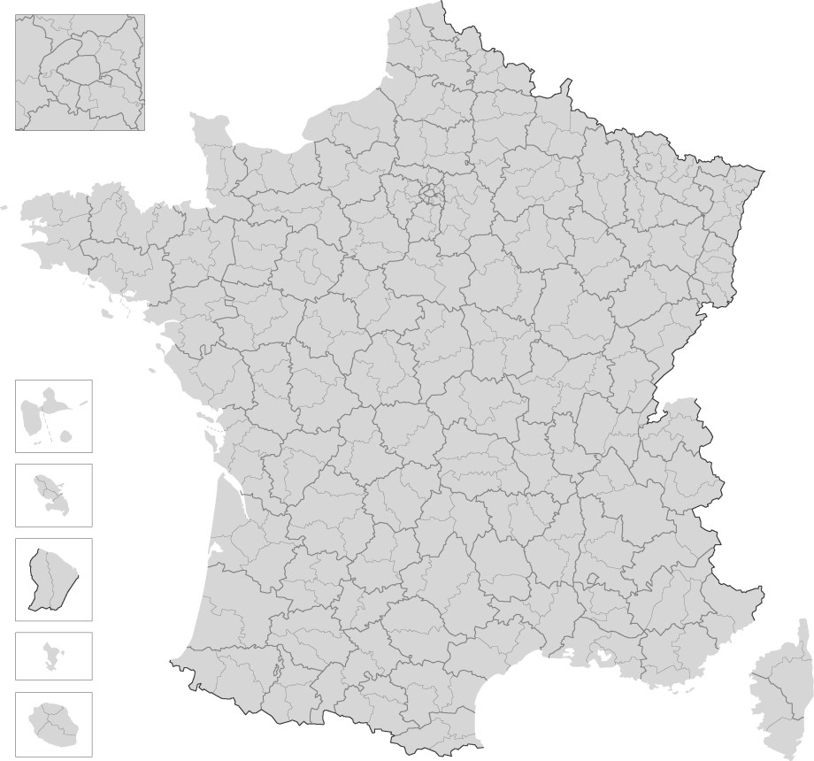carte de France vierge
