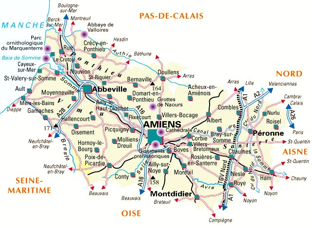 Carte du département Somme