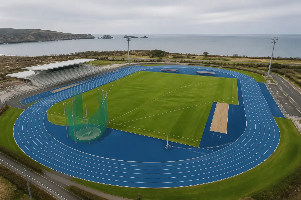 Photo d'illustration : Piste d'athlétisme isolée