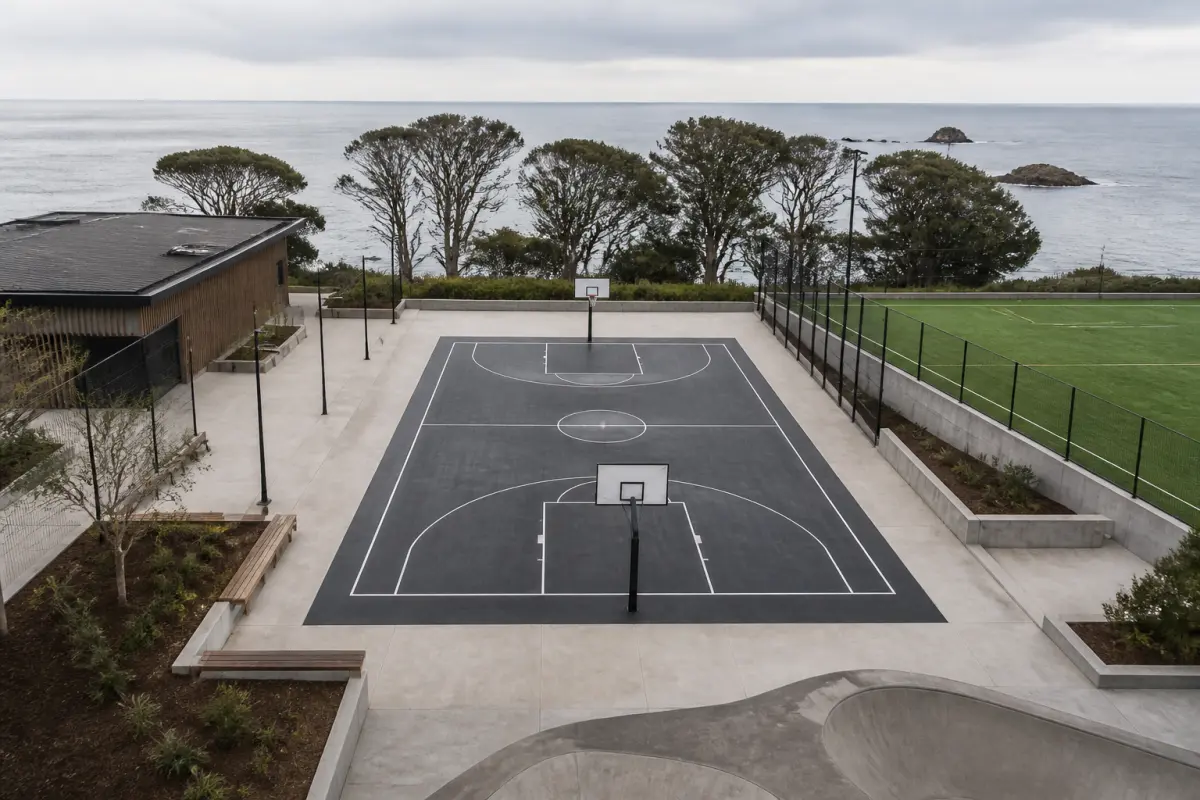Photo d'illustration : Terrain de basket-ball