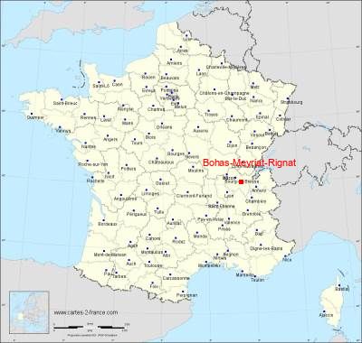 Carte de Bohas-Meyriat-Rignat