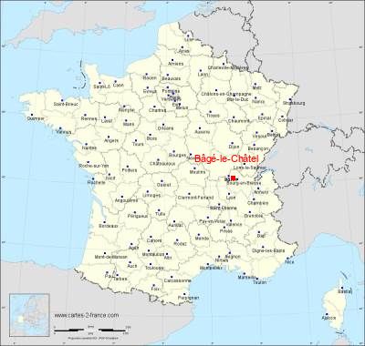 Carte de Bâgé-le-Châtel