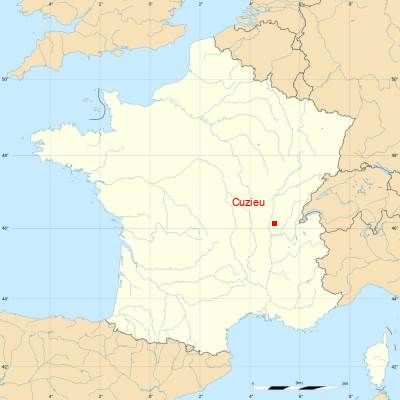 Fond de carte avec Cuzieu
