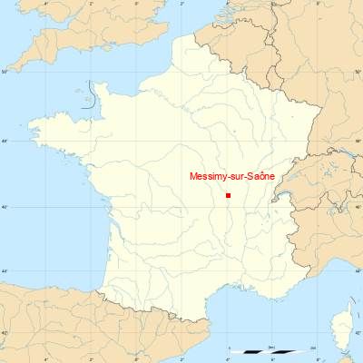 Fond de carte avec Messimy-sur-Saône
