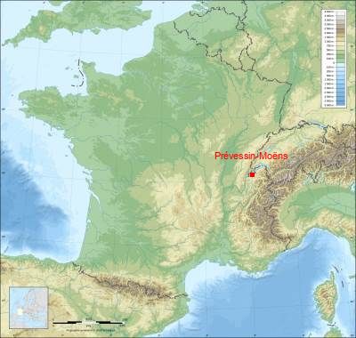 Carte de Prévessin-Moëns