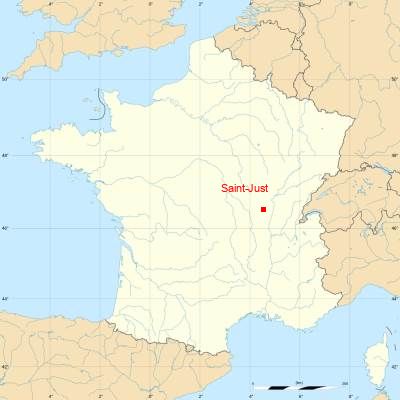 Fond de carte avec Saint-Just