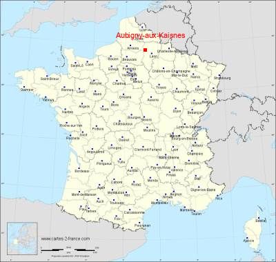 Carte de Aubigny-aux-Kaisnes