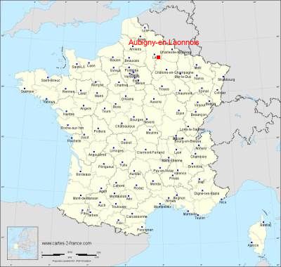 Carte de Aubigny-en-Laonnois