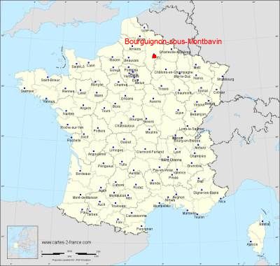 Carte de Bourguignon-sous-Montbavin