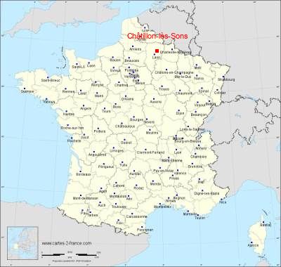 Carte de Châtillon-lès-Sons