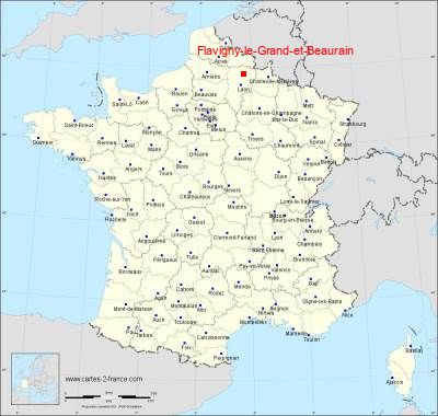 Carte de Flavigny-le-Grand-et-Beaurain