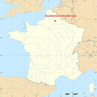 Fond de carte avec Goudelancourt-lès-Berrieux