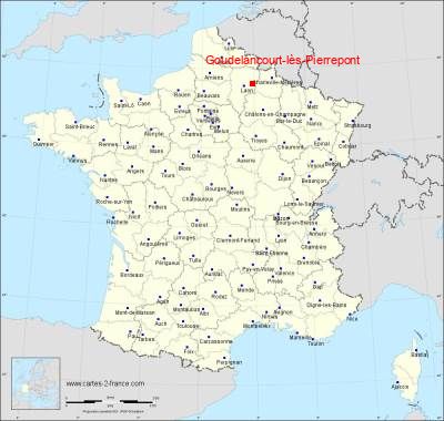 Carte de Goudelancourt-lès-Pierrepont