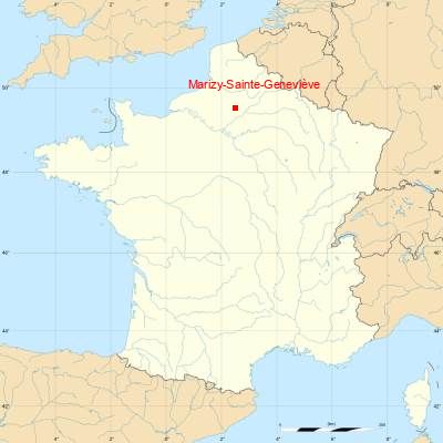 Fond de carte avec Marizy-Sainte-Geneviève