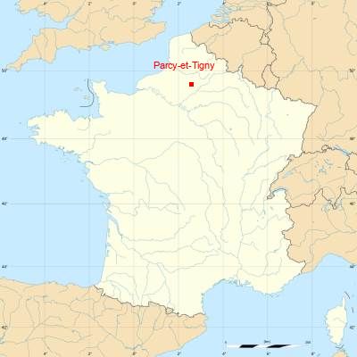 Fond de carte avec Parcy-et-Tigny