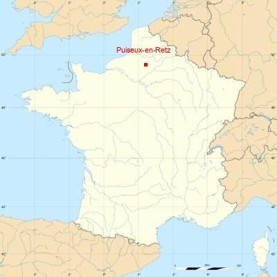 Fond de carte avec Puiseux-en-Retz