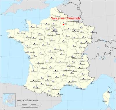 Carte de Sancy-les-Cheminots