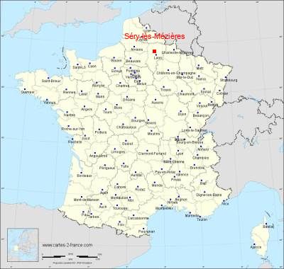 Carte de Séry-lès-Mézières