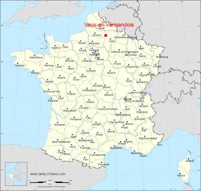 Carte de Vaux-en-Vermandois