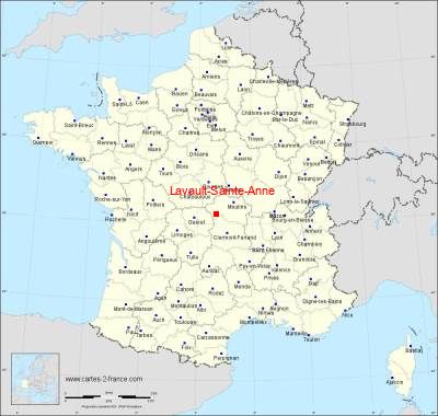 Carte de Lavault-Sainte-Anne