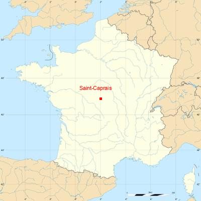 Fond de carte avec Saint-Caprais