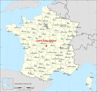 Carte de Saint-Eloy-d'Allier