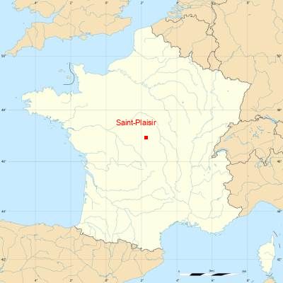 Fond de carte avec Saint-Plaisir