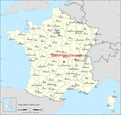 Carte de Saint-Priest-d'Andelot