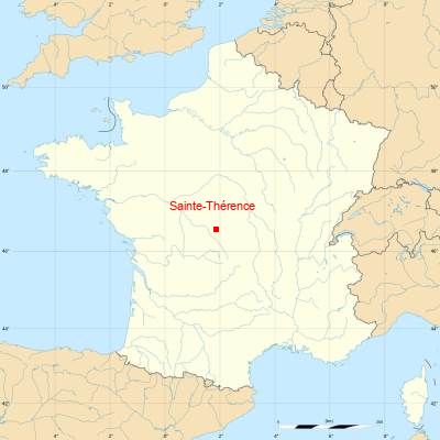 Fond de carte avec Sainte-Thérence