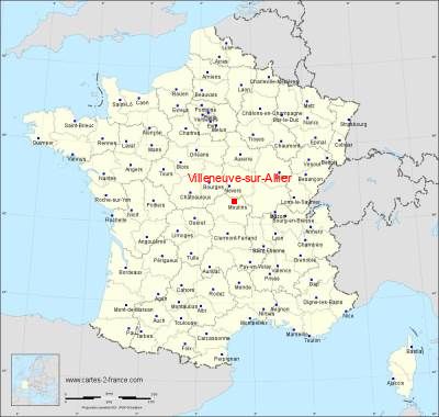 Carte de Villeneuve-sur-Allier