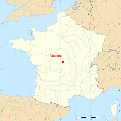 Fond de carte avec Voussac