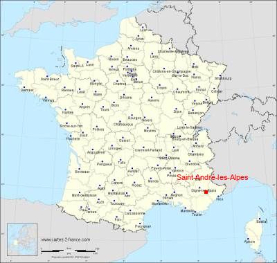Carte de Saint-André-les-Alpes