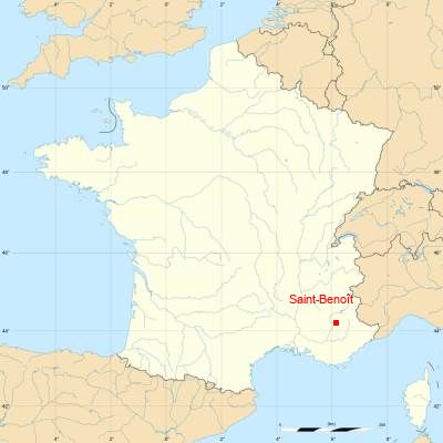 Fond de carte avec Saint-Benoît