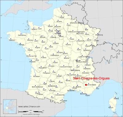 Carte de Saint-Etienne-les-Orgues