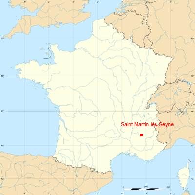 Fond de carte avec Saint-Martin-lès-Seyne
