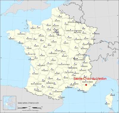 Carte de Sainte-Croix-du-Verdon