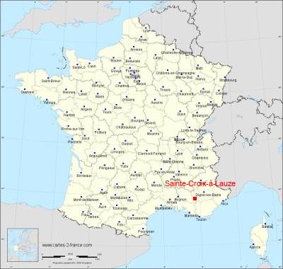 Carte de Sainte-Croix-à-Lauze