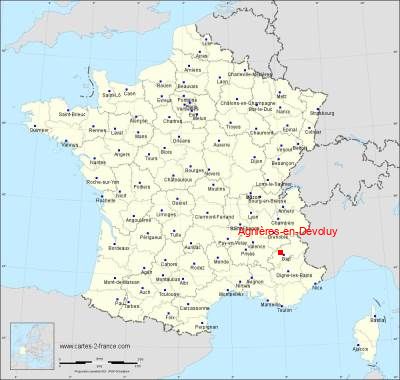Carte de Agnières-en-Dévoluy