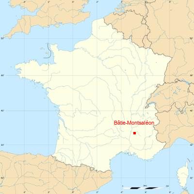 Fond de carte avec Bâtie-Montsaléon