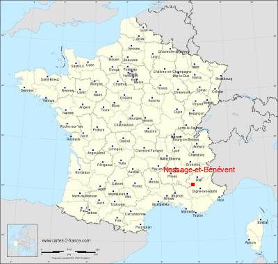 Carte de Nossage-et-Bénévent