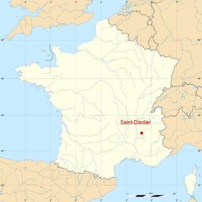Fond de carte avec Saint-Disdier