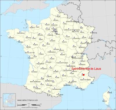 Carte de Saint-Etienne-le-Laus