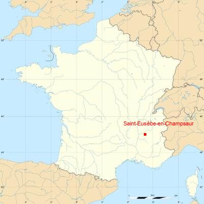 Fond de carte avec Saint-Eusèbe-en-Champsaur