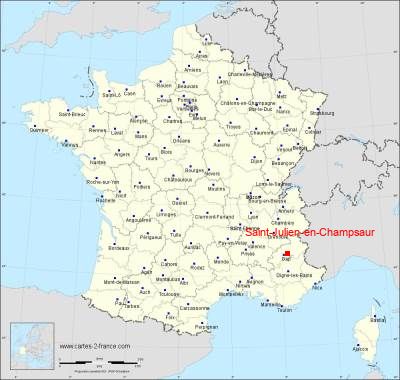 Carte de Saint-Julien-en-Champsaur