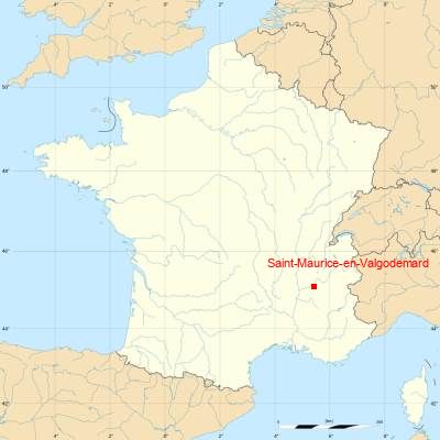 Fond de carte avec Saint-Maurice-en-Valgodemard