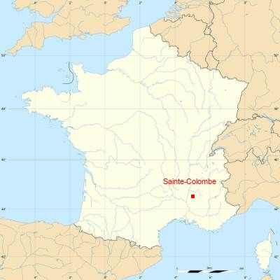 Fond de carte avec Sainte-Colombe