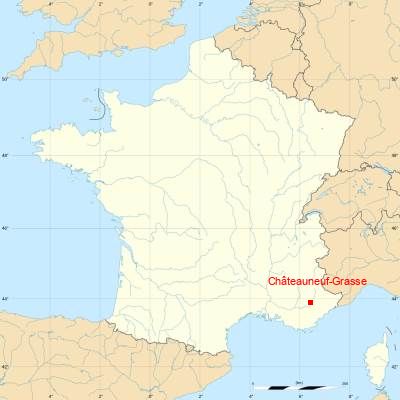 Fond de carte avec Châteauneuf-Grasse