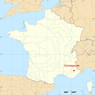 Fond de carte avec Coursegoules