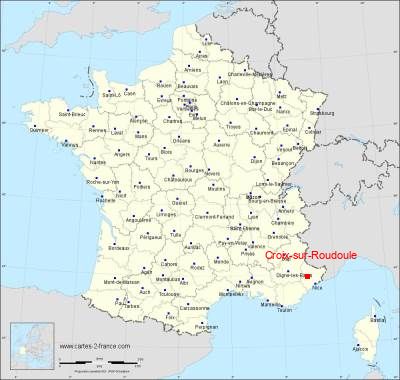 Carte de Croix-sur-Roudoule