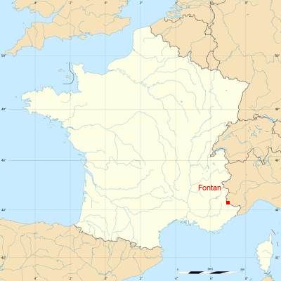 Fond de carte avec Fontan